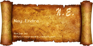Ney Endre névjegykártya